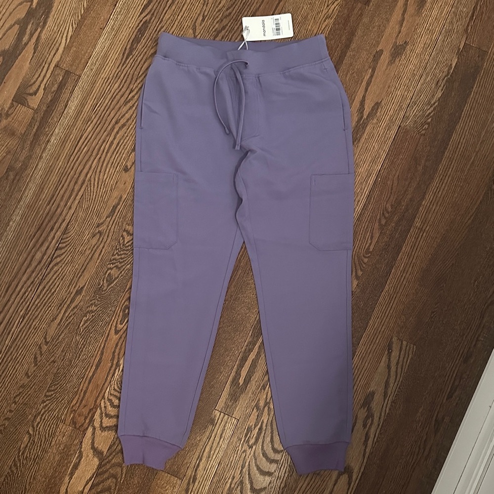 Women's Lavender Cargo Joggers - Drawstring Comfort